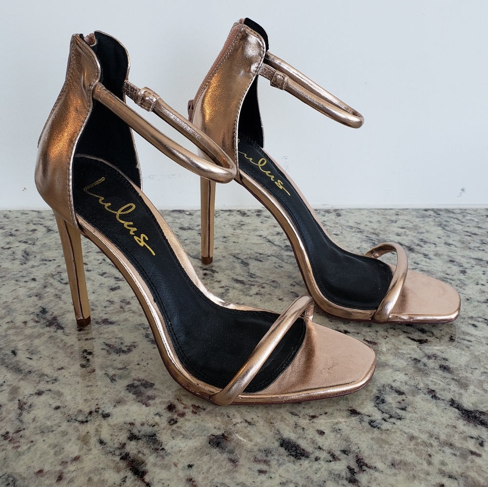 LULUs Rose Gold Heels size 6.5